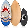 seething 35 Inch Skimboard with High Gloss Coat Wood Skim Board for Beginners,Kids, Teenagers, Adults and All Skimming
