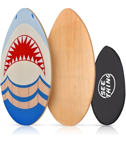 Skimboard SkimOne 37 Bois 95 Cm Vert/Orange – 7 Couches Peuplier Compressé, Glisse Parfaite Sur Eau Fine (≤75 Kg)