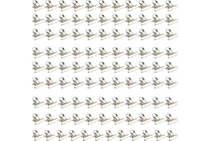 ESPORTIC Bulldog Clips Métal, Pinces Clip,100 Pcs Pinces à Charnière En Metal, 22mm Pince Papier, Pince Photo Metal,Bureau Binder Clips,Pour Photos Images, Cuisine Maison, Fournitures De Bureau (argent)