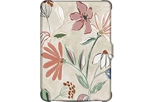 SGKITM Coque Kobo Clara HD 2018 Etui Cuir Silicone Flip 360° Automatique Veille ou Réveil Magnétique Case Airbag Antichoc Nuage Mer Feuille Fleur Etanche Housse pour Kobo Clara 2018 HD Écran 6" (5)