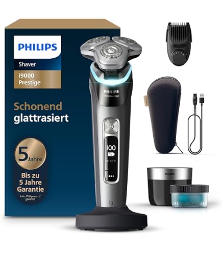 PHILIPS Shaver S9000 Prestige Electric Wet and Dry Shaver, Gold
