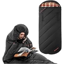 Sac De Couchage 3 Saisons KingCamp - Chaud Et Confortable Pour Camping, Rando Ou Festivals