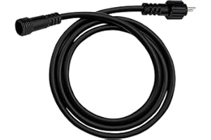 Luceco Kit de estaca LED para jardín, Cable de extensión de 2 Metros, Negro