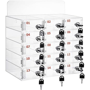 Mobiele Telefoon Opbergkast, Transparante Mobiele Telefoon Houder Met Oplaadpoort, Veilige En Stijlvolle Klaslokaal Mobiele Telefoon Locker, Voor Scholen, Fabrieken, Instellingen,4slots