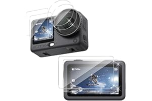 QULLOO Ochraniacz ekranu ze szkła hartowanego do DJI Osmo Action 6, 9H Twardość HD Szkło Hartowane Anti-Scratch, 2 sztuki