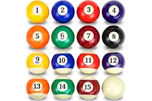 BILLARES Y DARDOS CAMARA Set de Bolas de Billar Americano tamaño estandar 57,2mm y Blanca 60,3 mm