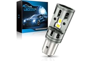 Sycreek Bombilla BA20D S2 LED Faros de Moto,CSP Chips 18V 40W Motocicleta 6500K Blanco Haz Alto/Bajo Lámpara de Cabeza Super Brillante,1 Pieza