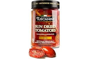 Tuscanini Premium Sun-dried Tomatoes in Olive Oil 300g Glass Jar | Product of Italy, Julian Cut, Nothing Artificial, Kosher (including Passover)