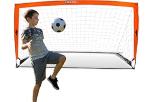 SOLO-PRO MASTER YOUR GAME Solo-Pro Pop up Football 6FT X 3.6 FT Goal Net Post for Kids Adults Garden Football Training Steel, Fibreglass Rod Flexi-frame