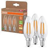 OSRAM High Efficiency LED Lamps with Energy Efficiency Class A, Pack of 3 Bulbs, Replace 40W Traditional Incandescent Bulbs,