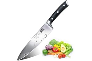 SHAN ZU nóż szefa kuchni 20 cm wysokowęglowy niemiecki nóż ze stali nierdzewnej z czarnym uchwytem