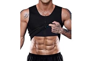 Ducomi Camiseta Reductora Adelgazante Hombre Neopreno Faja Compresion de Sauna Chaleco Modelador para Sudoración Musculación con Cremallera Perder Peso Camisa Adelgazar Entrenamiento