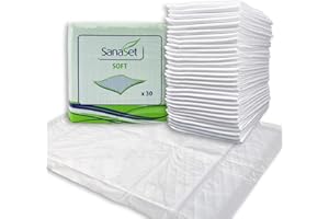 VITAL INNOVATIONS GMBH Premium Einweg Inkontinenzunterlagen - maximaler Schutz, hohe Saugfähigkeit - Wickelunterlagen wasserdicht für trockene Matratze, Bett, Stuhl, Boden | Senioren, Babys, Tiere (60x40, 180)