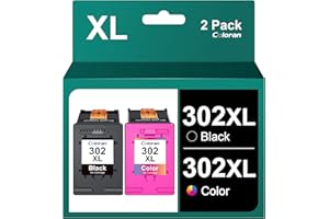 ‎COLORAN Coloran 302XL Druckerpatronen Multipack, Ersatz für Hp Druckerpatronen 302 XL 302XL, mit HP DeskJet 1110 2130 3630 3634 3639 Envy 4520 4526 4527 OfficeJet 3830 3832 4652 5230 Drucker (1Schwarz 1Farbe)