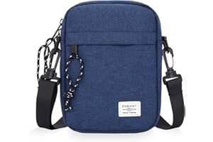 DUGEHO Umhängetasche Herren Klein, Schultertasche Herren zum Umhängen Klein, Wasserdichte Reißverschluss Handy Schultertasche für Freizeit Urlaub Ausflug Spaziergang