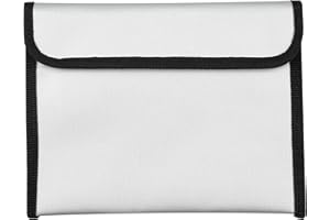 WakiHong Feuerfeste Dokumententasche Fiberglas Feuerfeste Geldtasche Feuerfeste Silikontasche mit Reißverschluss für Bankdatei Dokumente Passport Geld Wertsachen