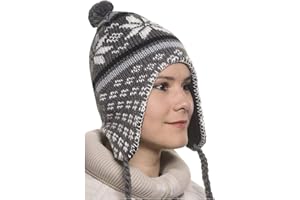 ...KARL LOVEN Bonnet Péruvien Chullo ch'ullu avec Pompon Mixte Homme/Femme Couleurs au Choix