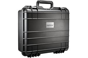 Mantona Fotokoffer extérieur pour appareil photo reflex numérique, GoPro action Cam / photo-équipement (taille M +, étanche, antichoc, anti-poussière) noir