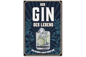 ‎LANOLU LANOLU Kühlschrankmagnete lustig- Gib deinem Leben Gin - lustige Magnete mit Sprüchen und witzigen Motiven 8x5,5cm