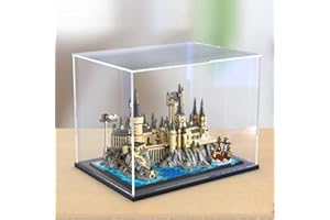 APRILA Acrylic 3mm Display Case for Lego 76419 Hogwarts Castle and Grounds, Transparent Dustproof Display Box, 40 x 30 x 25CM