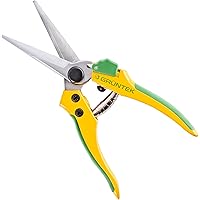 GRÜNTEK Gartenschere Colibri Long 195 mm, Ernteschere, Pflanzenschere, Blumenschere mit Soft-Touch Ergo-Griffe…