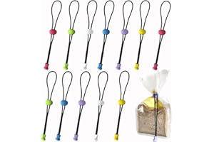 XHTXHT 12 Stück Verschlussclips für Beutel & Tütenverschlüsse, Verstellbare Clips für Angelruten, Lebensmittelbeutel, Brottüten Robust, Wiederverwendbar, Ersatz für Gummibänder/Tütenclips