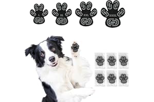 Wolancy 24 Stücke Hund Pfote Protector Anti-Rutsch-Aufkleber, Hund Fuß Selbstklebende Traktion auf Hartholzboden, 6 Sets