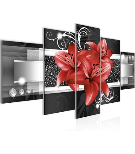 Runa Art Peinture Lis Fleurs Impression sur Toile intissee Decoration Murale Salon Chambre 021856b Runa Art Peinture Lis Fleurs Impression sur Toile intissee Decoration Murale Salon Chambre 021856b