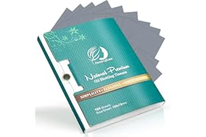 PLEASINGCARE Natural Bamboo Charcoal Face Oil Blotting Paper Sheets - 200 Counts in 2 Pack, Easy Take Out Design - Premium Handy Facial Blotting Sheets - Oily Skin Care or Make Up Must Have!