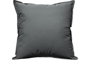 Olivia Rocco Outdoor Cushion Waterproof Garden Scatter Cushions Pad Filled Sqaure Decorative Seat Bench, 60 x 60 cm Charcoal