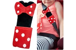 BJPERFMS Minnie Copri Cintura di Sicurezza Auto Bambini, Minnie Copricintura Auto, Mickey Protezioni Cintura di Sicurezza, Guaine Imbottitura per Cintura di Sicurezza per Auto, Spallina per Cintura