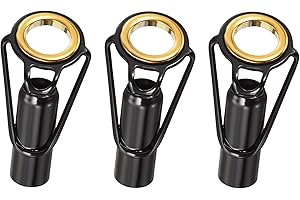 PATIKIL 7mm Tube Diamètre Pêche Tige Pointes Réparation Trousse, 3pcs INOX Acier Anneau Guide pour Eau Douce Eau Salée Pêche