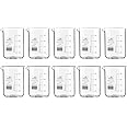 Bello Borosilicate 3.3 Glass Beaker - 100 ml with Graduation Marks & spout Pack of 10 for reselling school collage chemistry lab laboratory