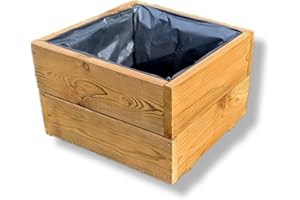 ‎FKL DESIGN HOME DECO FKL DESIGN Home Deco Pflanzkasten aus Holz Pflanzkübel für GartenTerrasse Holzkasten Holzkübel Imprägniert D26 (Eiche, 40 x 40 x 28 cm)