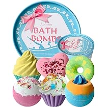 Lanwexy Bath Bombs,Lanwexy 8 Large Bombs Set For Women.Organic Natural Handmade Aroma Pure Essential Oil Bubble Agrant Spa To Moisturize Dry Skin.Birthday, Mothers Day Present