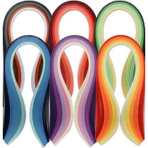 Papier Quilling JUYA - 600 Bandes 30 Couleurs 39cm Pour Créations En Papier