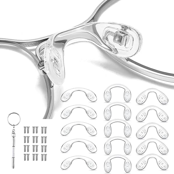 Kit Riparazione Occhiali - 25 Paia Naselli Silicone, Viti, Cacciavite E Accessori - Foto 10