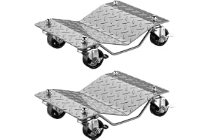 Wiltec 2st hjuldolly för bilhjul med lastkapacitet på 680 kg per dolly skålad vagn för manövrering av fordonshjul