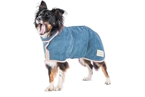 RUFF AND TUMBLE Dog Drying Coat - Classic Collection (L, Sandringham Blue)