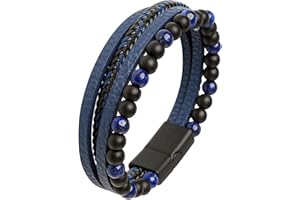 Mochity Lederarmband Herren, Armband Herren, Lederarmband Herren Schwarz, Viking Herrenarmband, Herren Armband Edelstahl, Herren Lederarmband, Männer Geschenke, Armbänder Für Herren