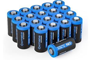 Exmate 20PCS baterías CR2 3V, baterías Desechables de 1000 mAh adecuadas para electrodomésticos, Sistemas de Alarma