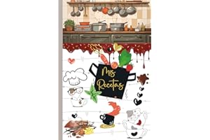 Mis Recetas: Recetario de cocina en blanco para escribir - Cuaderno para 100 Recetas / Formato A5 - 110 páginas. (02)