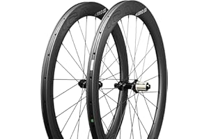 ICAN Aero Juego de Ruedas de Bicicleta de Carretera de Disco de Carbono 700C 35mm /40mm /50mm /55mm Freno de Disco 24/24 Agujeros Radios Sapim CX-Ray