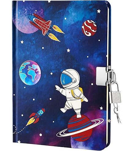 Journal Secret Avec Cadenas Métal - 14.5x18 Cm, 128 Pages - Cadeau Garçon, Écriture Secrets, Dessin