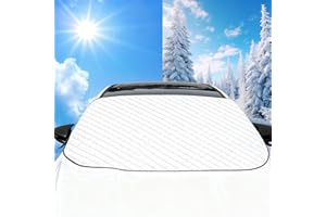 ITHARON Couverture Pare Brise Voiture - Protege Pare Brise Givre, Pare Soleil Voiture 145x100cm, Anti-Gel, Anti-Glace, Anti-Soleil, Cache Vitre Voiture Toutes Saisons pour SUV, Berlines