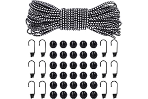 BYZANDQI Lina gumowa 4 mm 10 m, bardzo elastyczna linka ekspanderowa, sznurek gumowy, DIY z hakami, kulkami, akcesoria