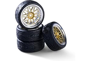 Carson 500900181 1:10 Räderset Y-Design1 (4) Gold/Chrom - Modellbauzubehör, Ersatzteil, Tuning, Reifen, Reifenset