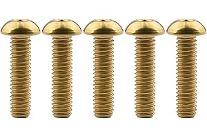 Yaruijia Tornillos de titanio Gr5 M4x8 10, 12, 15, 20 mm, cabeza Allen para bicicleta de montaña, tornillos (M4x20mm, oro)