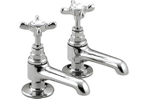 Bristan N 1/2 C CD 1901 Basin Pillar Taps, Chrome