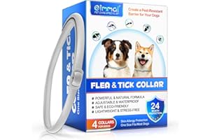 HRAMEX Flea and Tick Collar for Dogs(4 COLLARS),24 Months Protection,Adjustable Flea Collar Dogs,Waterproof Dog Flea Collar,Dog Flea Treatment,Large Tick & Lice Repellent for All Dog Sizes and Breeds